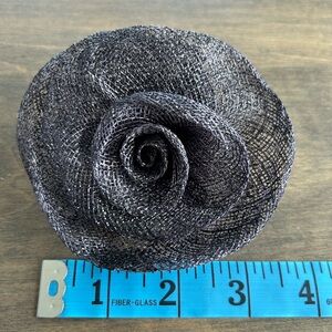 Elegant Black Rose Brooch NWOT